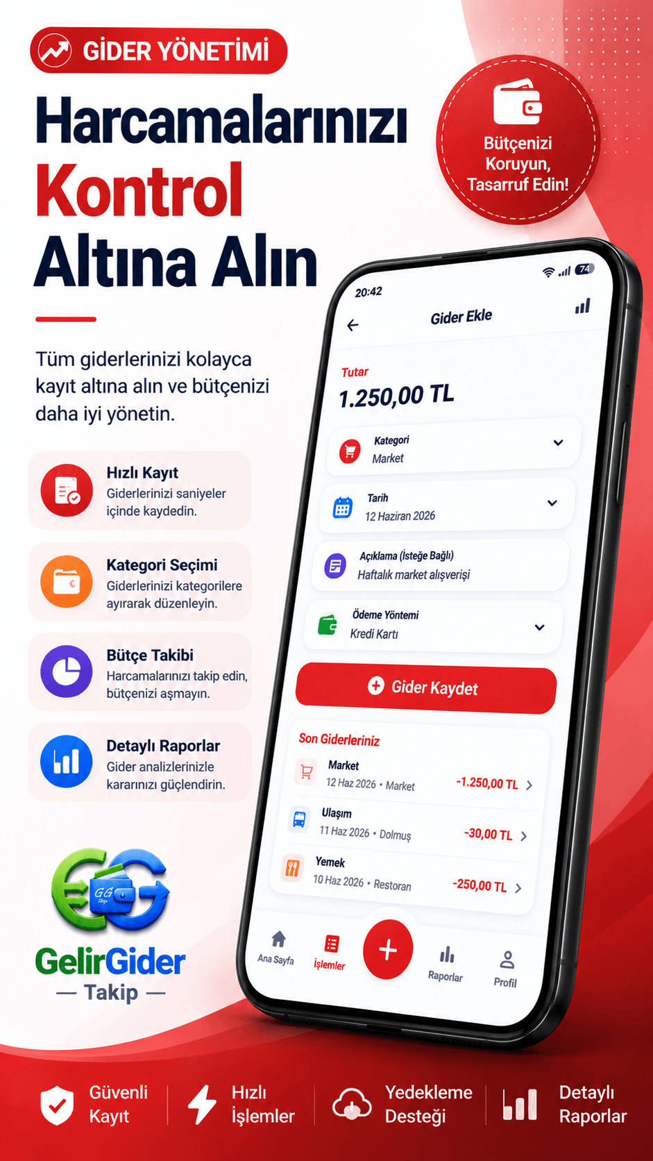 GelirGider Takibi ekran 3