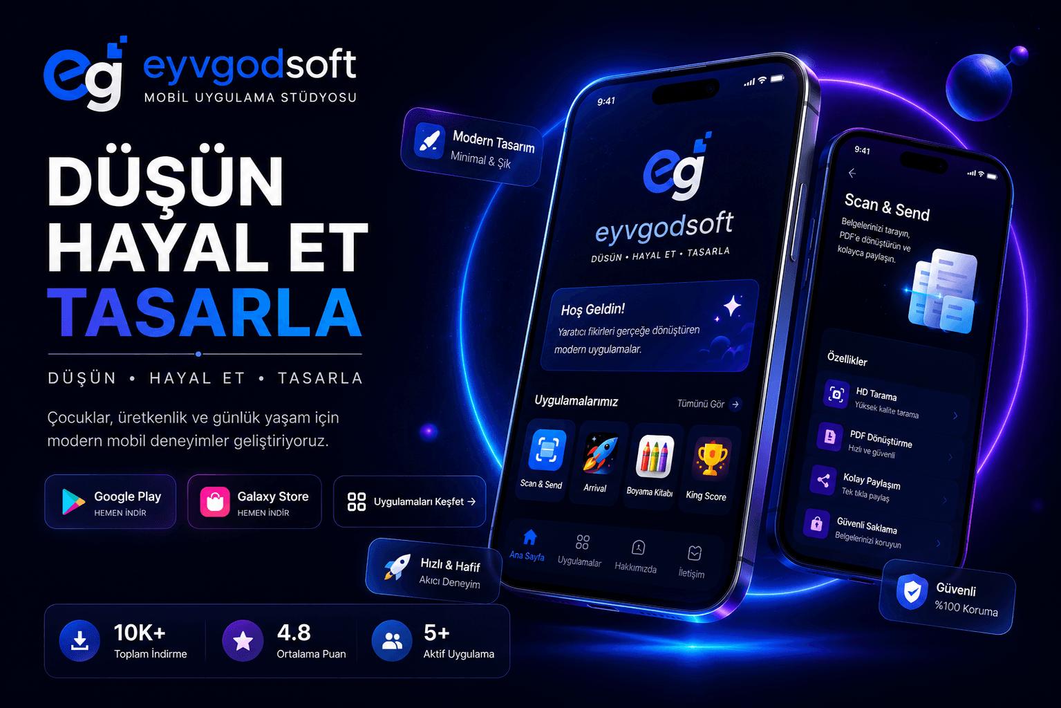 EYVGODSOFT mobile app showcase
